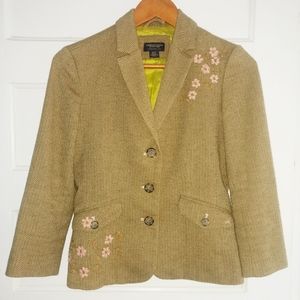 American Eagle Tweet Embroidered Blazer